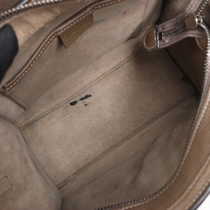 CELINE Nano Luggage Leather 2Way Handbag in Greige