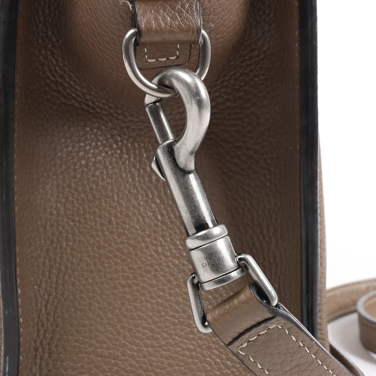 CELINE Nano Luggage Leather 2Way Handbag in Greige