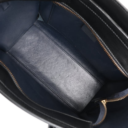 CELINE Nano Luggage Leather Tri-Color 2Way Handbag in Blue x Black