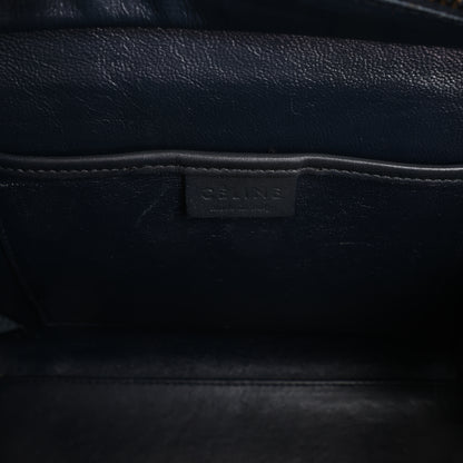 CELINE Nano Luggage Leather Tri-Color 2Way Handbag in Blue x Black