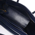 CELINE Nano Luggage Leather 2Way Handbag in Navy Blue