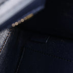 CELINE Nano Luggage Leather 2Way Handbag in Navy Blue