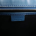 CELINE Nano Luggage Leather 2Way Handbag in Navy Blue