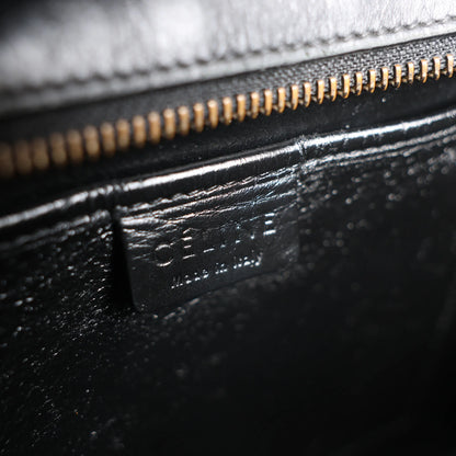 CELINE Nano Luggage Leather 2Way Handbag in Black x White