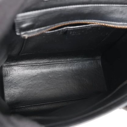 CELINE Nano Luggage Leather 2Way Handbag in Black x White