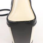 CELINE Nano Luggage Leather 2Way Handbag in Black x White
