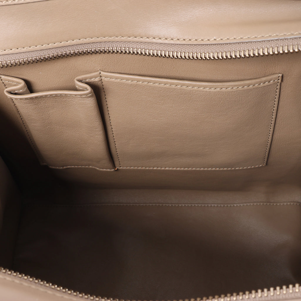 Celine Luggage Micro Leather Handbag in Brown