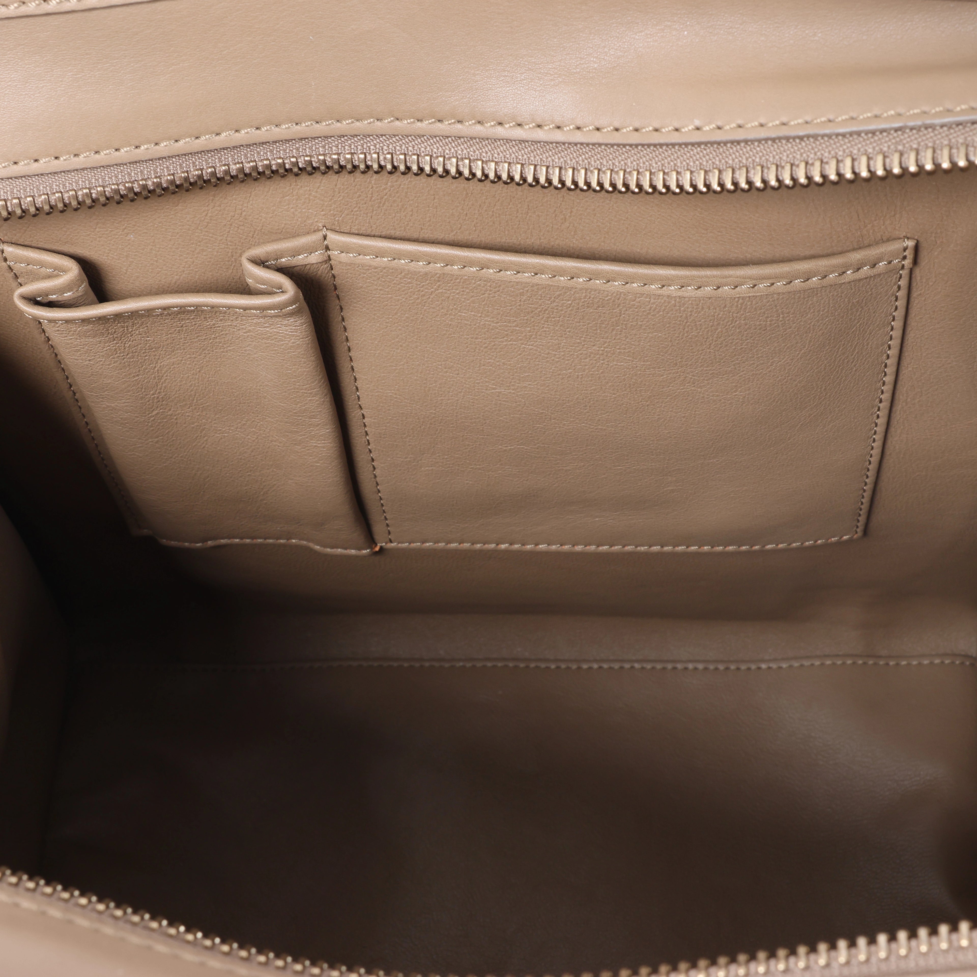 Celine Luggage Micro Leather Handbag in Brown