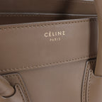 Celine Luggage Micro Leather Handbag in Brown