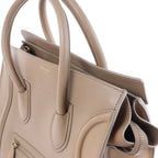 Celine Luggage Micro Leather Handbag in Brown