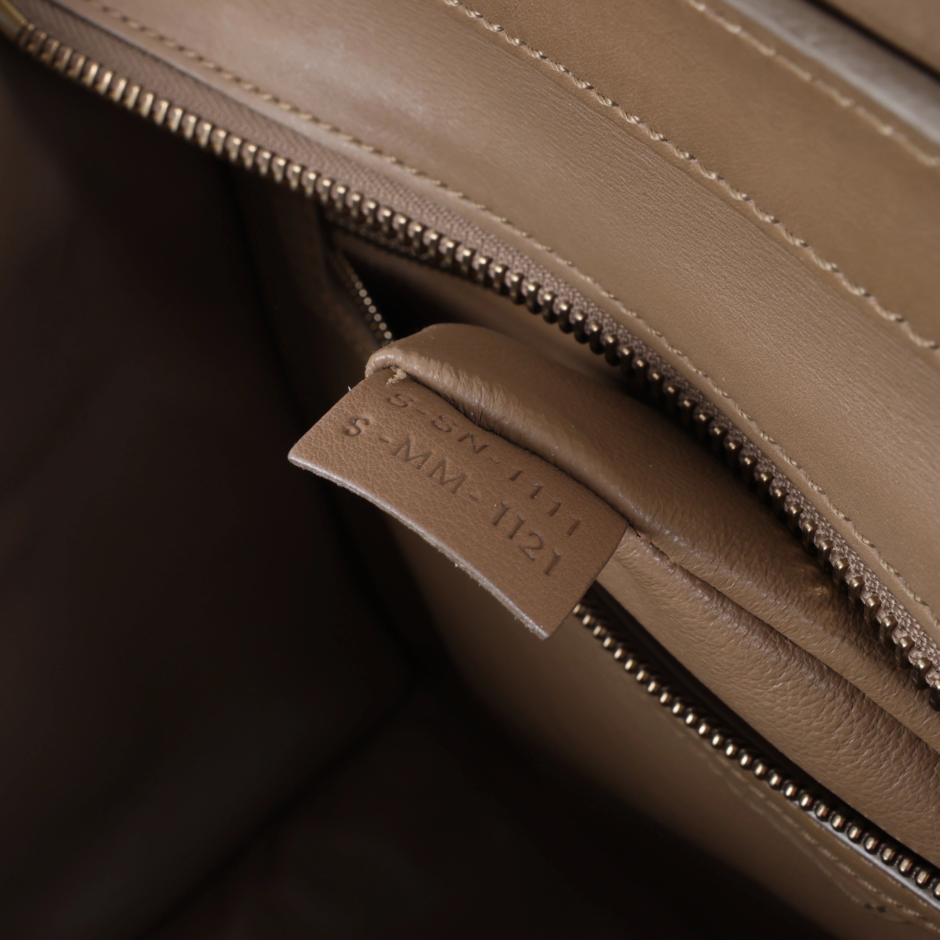 Celine Luggage Micro Leather Handbag in Brown