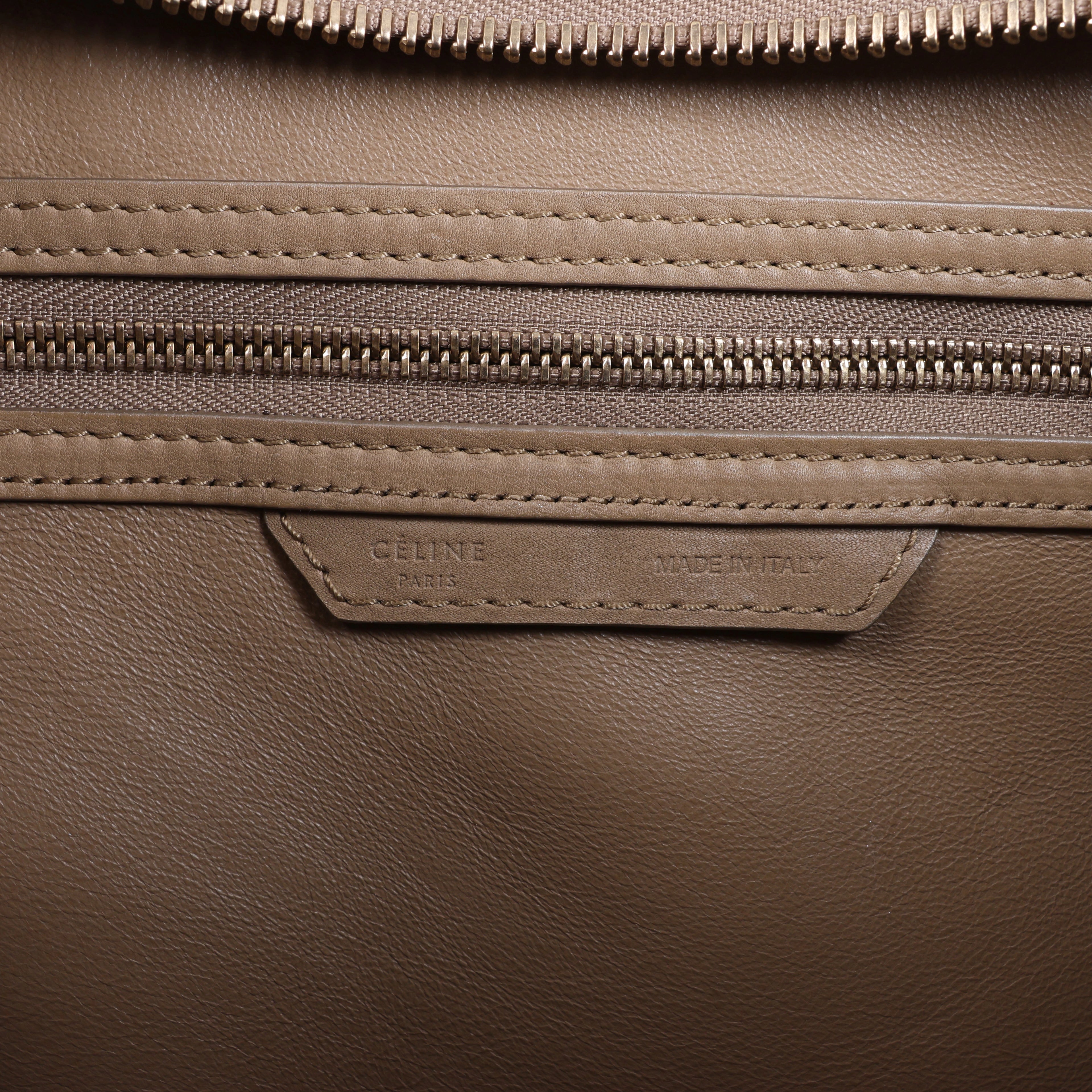 Celine Luggage Micro Leather Handbag in Brown
