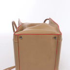 Celine Luggage Phantom Leather Handbag in Beige x Red