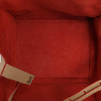 Celine Luggage Phantom Leather Handbag in Beige x Red