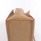 Celine Luggage Phantom Leather Handbag in Beige x Red