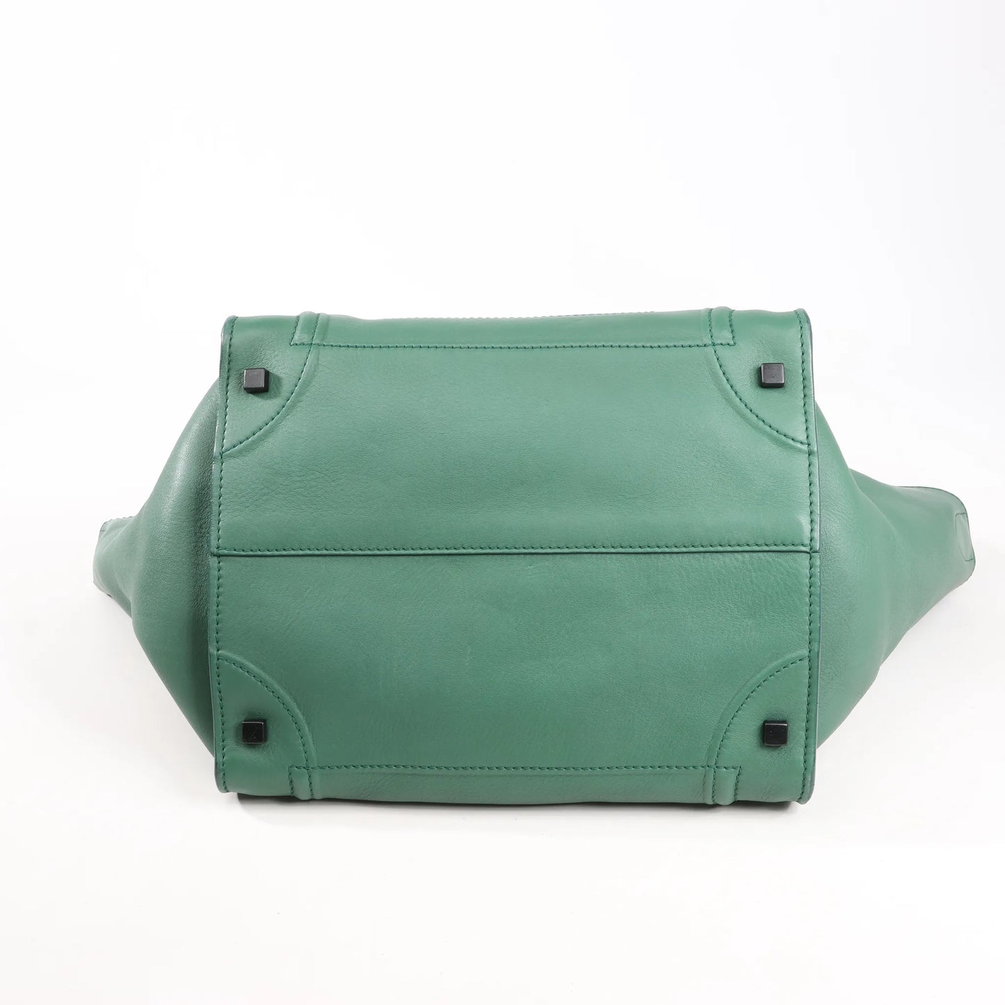 CELINE Luggage Phantom Small Leather Handbag in Green