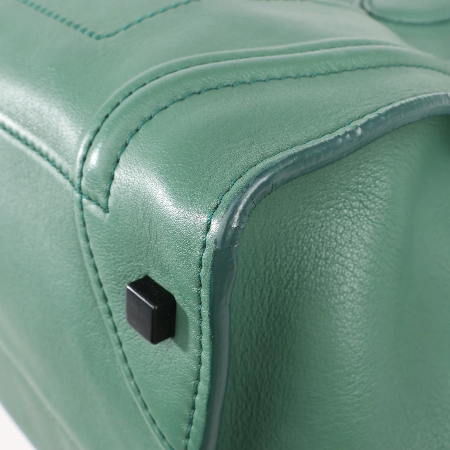 CELINE Luggage Phantom Small Leather Handbag in Green