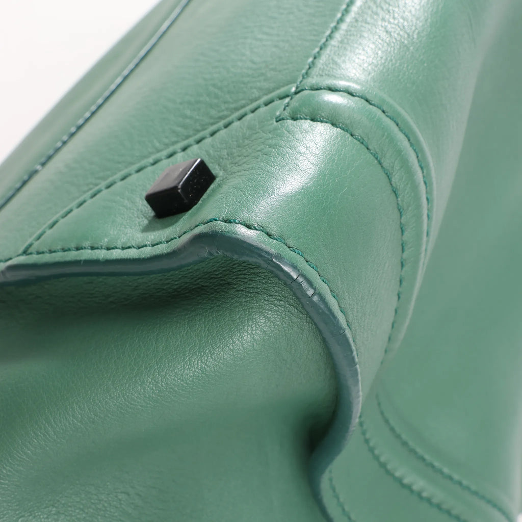 CELINE Luggage Phantom Small Leather Handbag in Green
