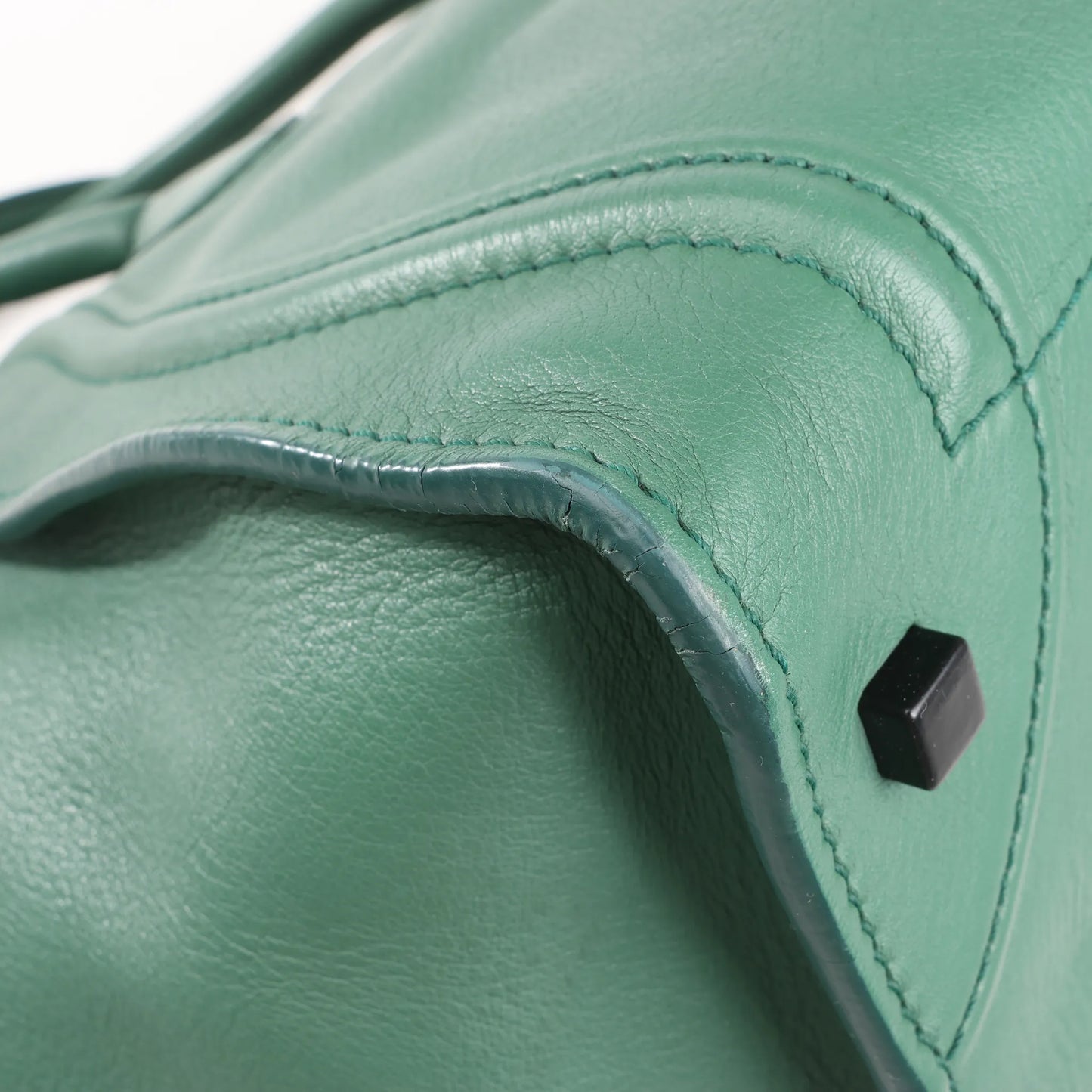 CELINE Luggage Phantom Small Leather Handbag in Green