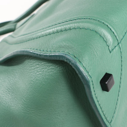 CELINE Luggage Phantom Small Leather Handbag in Green