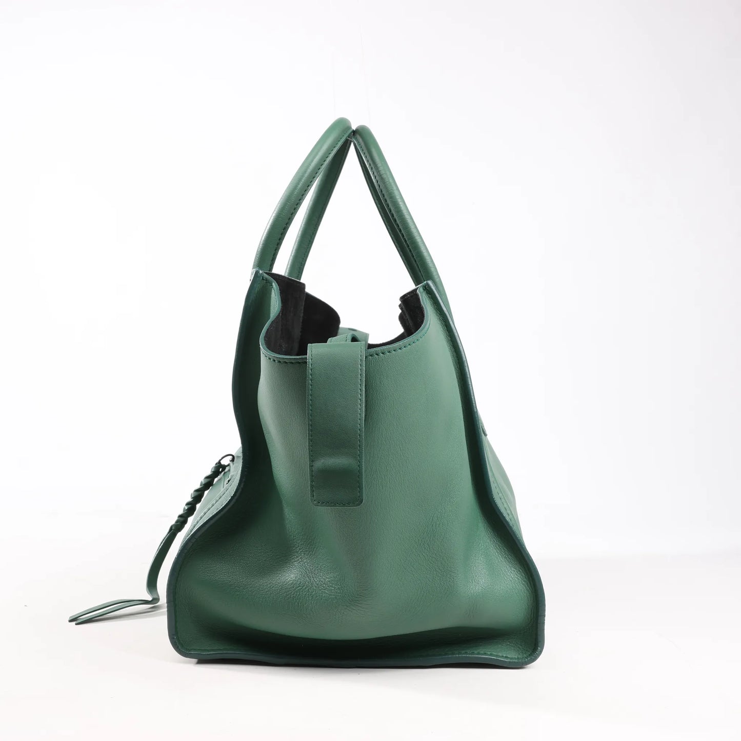 CELINE Luggage Phantom Small Leather Handbag in Green