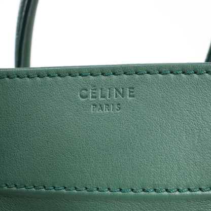 CELINE Luggage Phantom Small Leather Handbag in Green