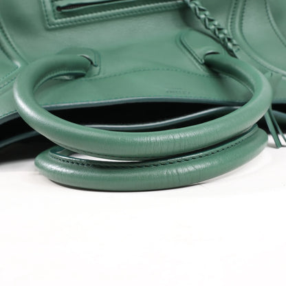 CELINE Luggage Phantom Small Leather Handbag in Green