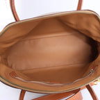 Celine Macadam Canvas x Leather 2Way Handbag in Beige