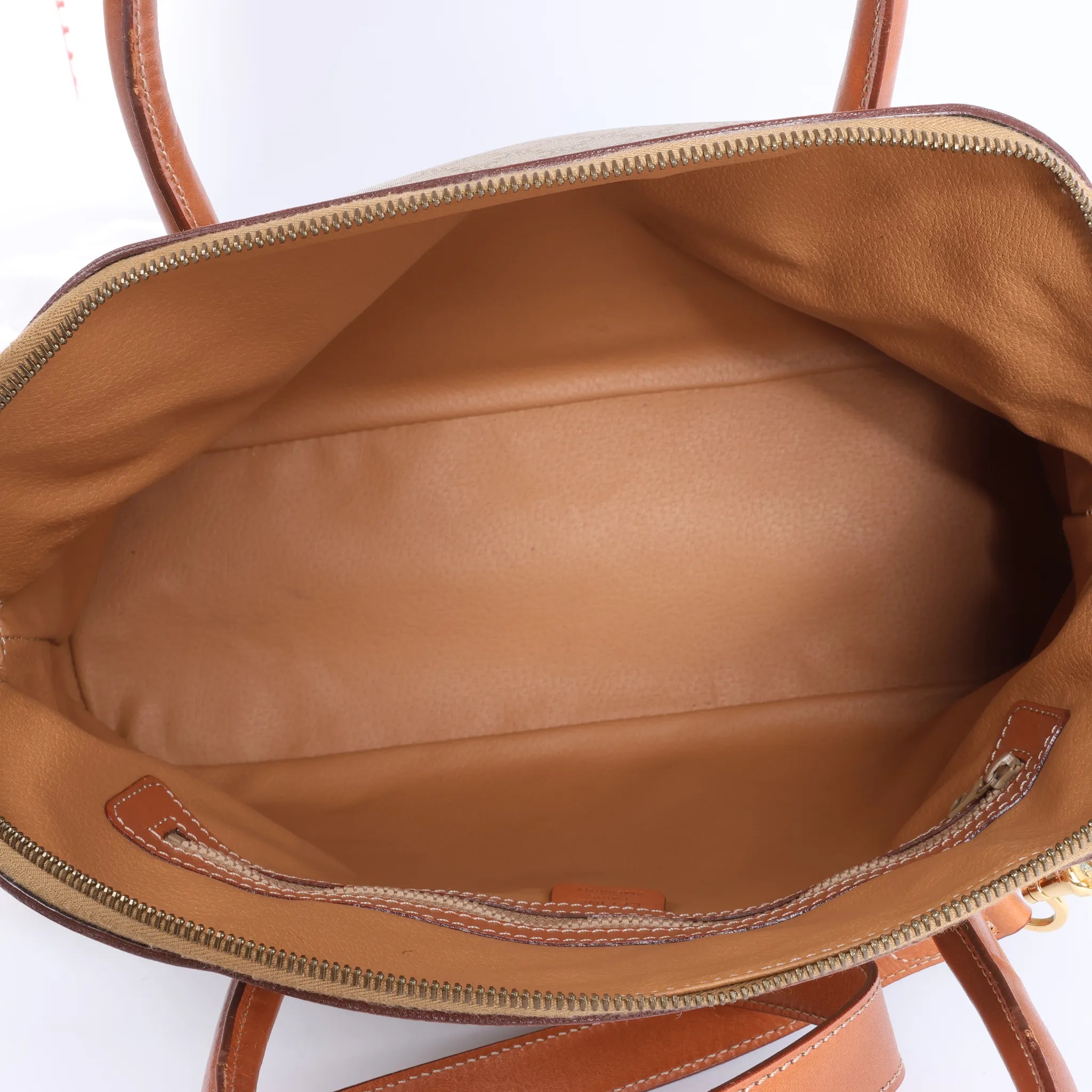 Celine Macadam Canvas x Leather 2Way Handbag in Beige