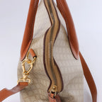 Celine Macadam Canvas x Leather 2Way Handbag in Beige