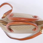 Celine Macadam Canvas x Leather 2Way Handbag in Beige