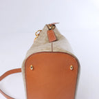Celine Macadam Canvas x Leather 2Way Handbag in Beige