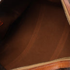 Celine Macadam Boston PVC & Leather Travel Bag in Brown