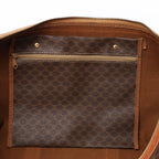 Celine Macadam Boston PVC & Leather Travel Bag in Brown
