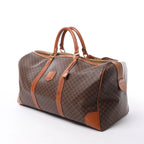 Celine Macadam Boston PVC & Leather Travel Bag in Brown