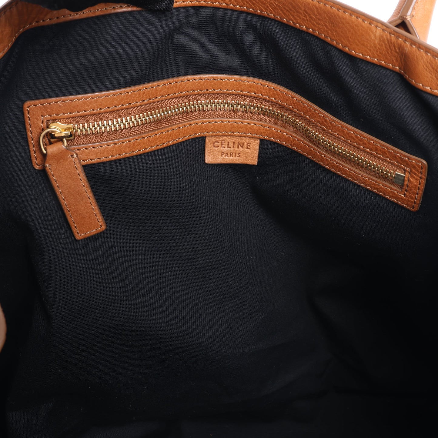 Sac cabas CELINE en toile Macadam et cuir beige et marron