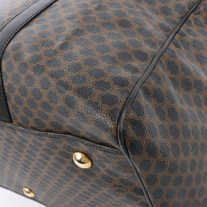 Celine Macadam PVC & Leather Boston Travel bag in Black × Brown