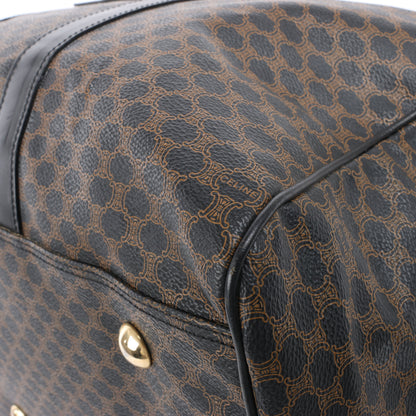 Celine Macadam PVC & Leather Boston Travel bag in Black × Brown