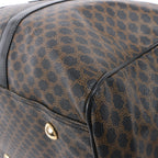 Celine Macadam PVC & Leather Boston Travel bag in Black × Brown