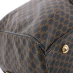 Celine Macadam PVC & Leather Boston Travel bag in Black × Brown