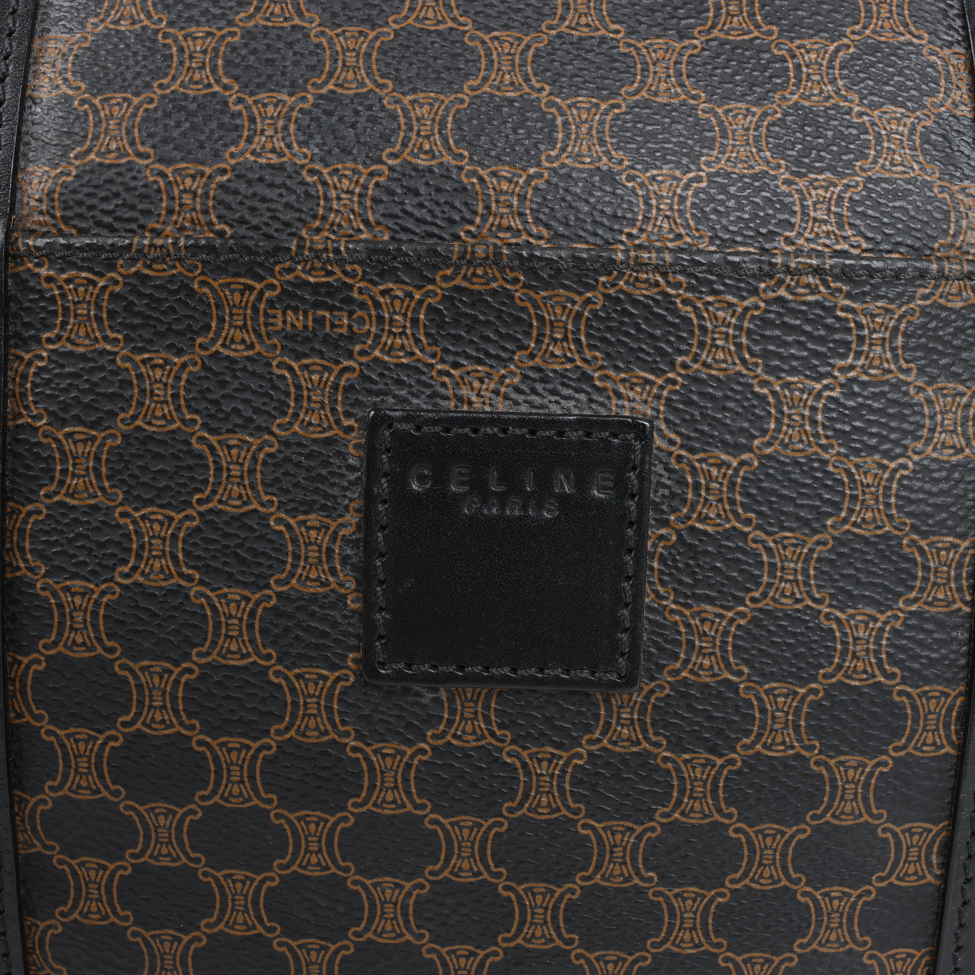 Celine Macadam PVC & Leather Boston Travel bag in Black × Brown