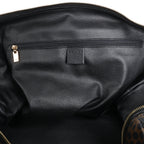 Celine Macadam PVC & Leather Boston Travel bag in Black × Brown