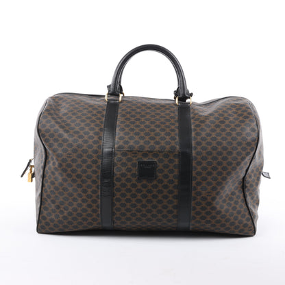 Celine Macadam PVC & Leather Boston Travel bag in Black × Brown