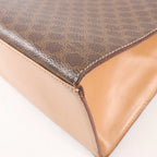 Celine Macadam PVC & Leather Handbag in Brown