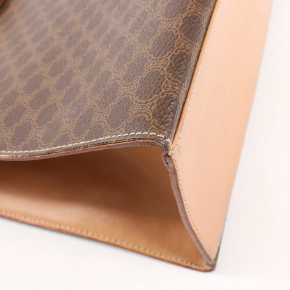 Celine Macadam PVC & Leather Handbag in Brown