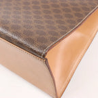 Celine Macadam PVC & Leather Handbag in Brown
