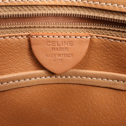 Celine Macadam PVC & Leather Handbag in Brown