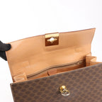 Celine Macadam PVC & Leather Handbag in Brown