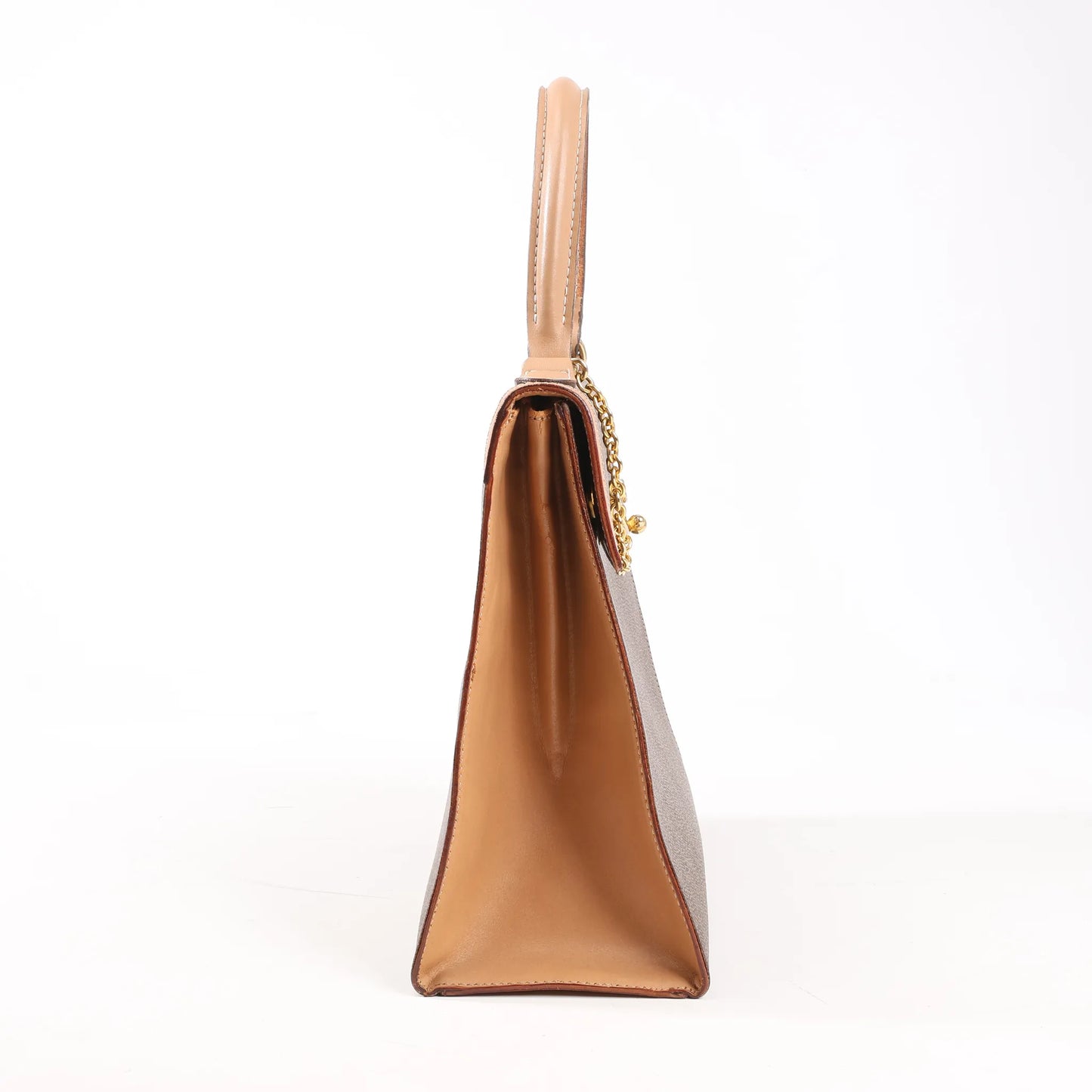 Celine Macadam PVC & Leather Handbag in Brown