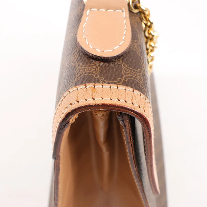 Celine Macadam PVC & Leather Handbag in Brown